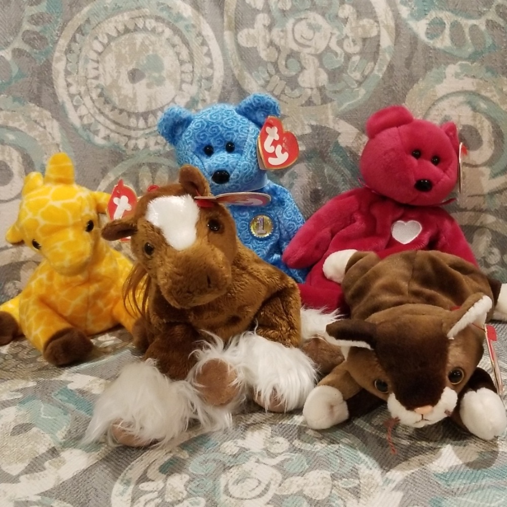 Bundle of 5 ty Beanie Babies With Tags